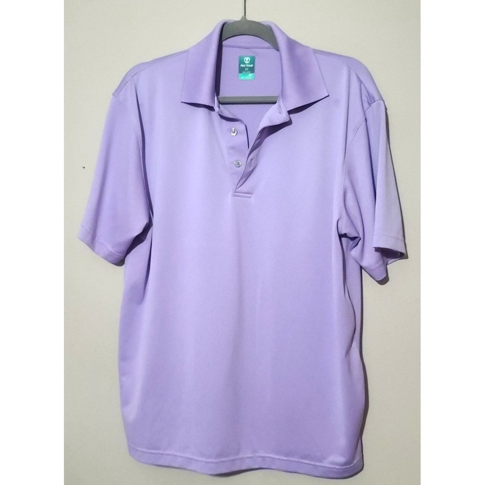 Pro Tour Men's Lavender Golf Shirt Size Medium